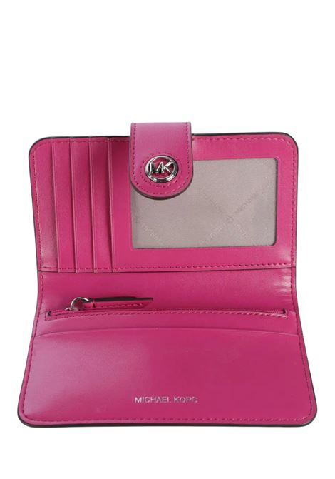 Michael Kors Charm Portafoglio pelle di vacchetta grana pink Michael Kors | 32S4S0KF6L542